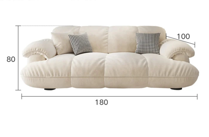 Cream Wind Cloud Sofa - Modern Light Luxury Design
