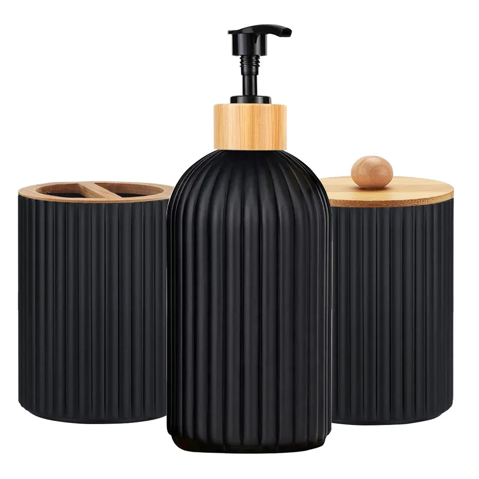Bathroom Countertop Organizer: Soap Dispenser & Storage Box