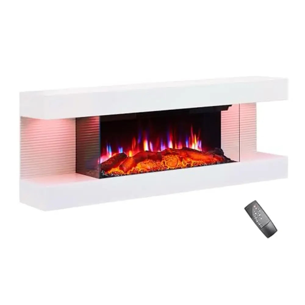 44" Wall Mounted Electric Fireplace with Remote Control