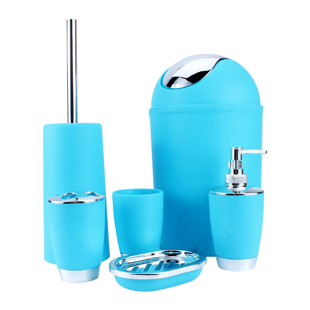6 In 1 Ceramic Bathroom Accessory Set