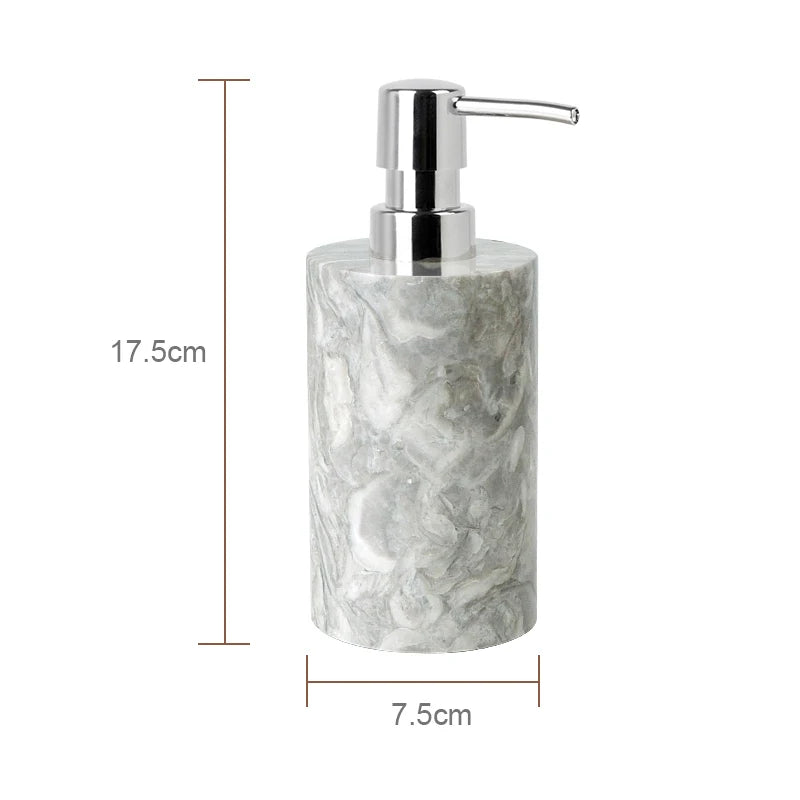 Pitaya Flower Natural Marble Bathroom Accessories Set
