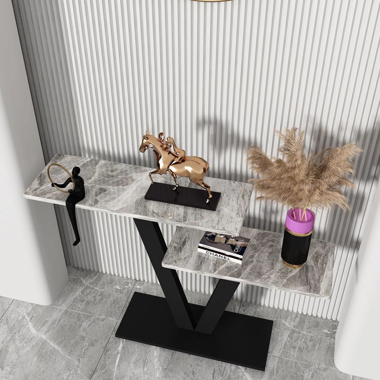 Modern Nordic Corner Table - Minimalist Luxury Console