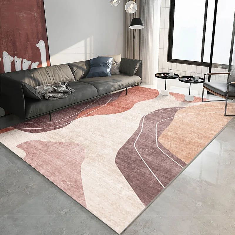 Wabi-sabi living room carpet floor mat Nordic geometric light luxury carpet full shop home room bedroom bed blanket - HOMELIVING