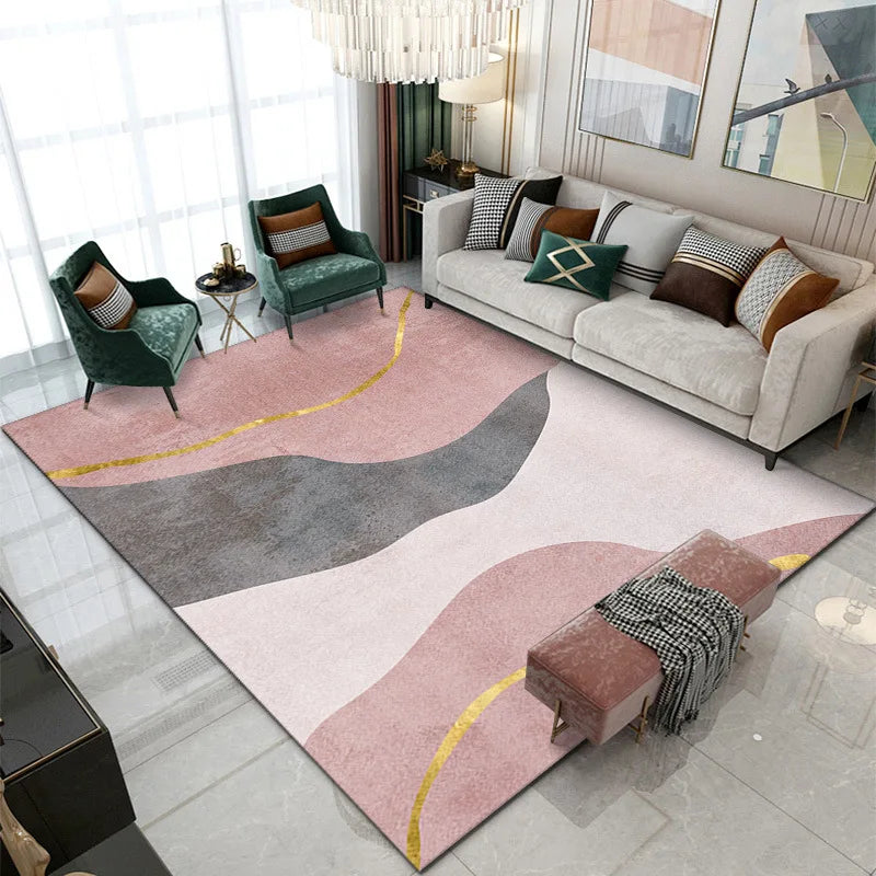 Wabi-sabi living room carpet floor mat Nordic geometric light luxury carpet full shop home room bedroom bed blanket - HOMELIVING