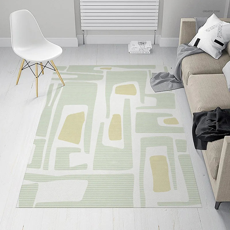 Wabi-sabi living room carpet floor mat Nordic geometric light luxury carpet full shop home room bedroom bed blanket - HOMELIVING