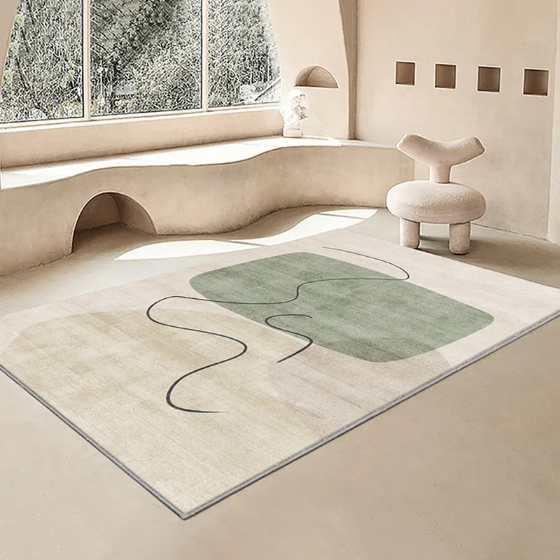 Wabi-sabi living room carpet floor mat Nordic geometric light luxury carpet full shop home room bedroom bed blanket - HOMELIVING