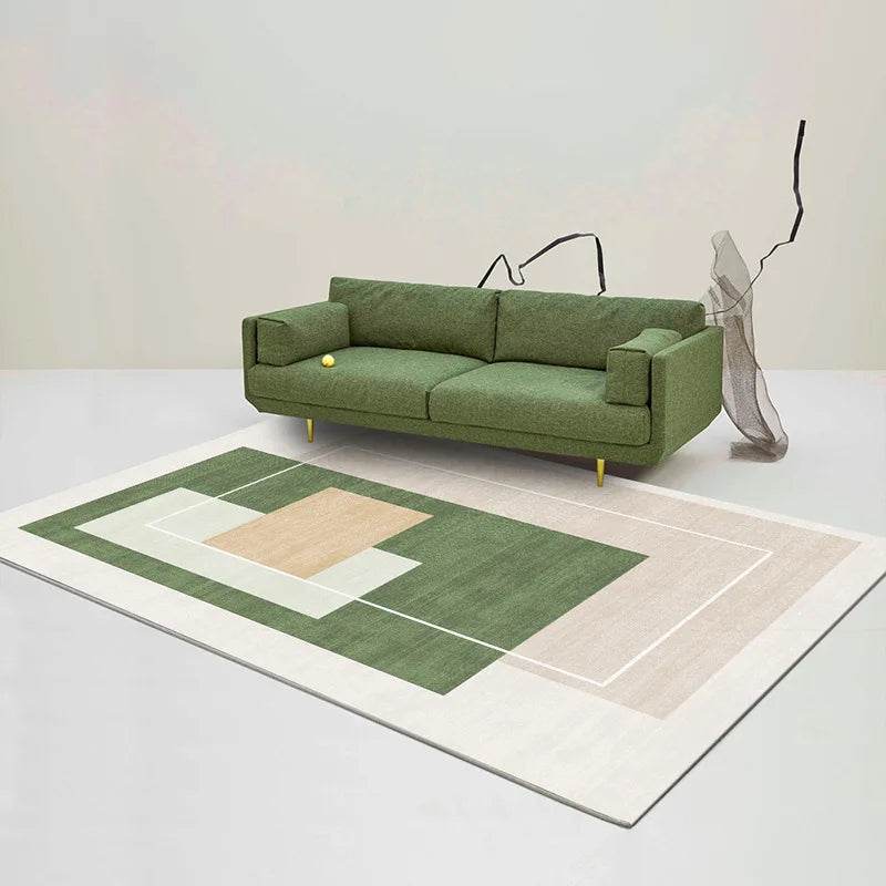 Wabi-sabi living room carpet floor mat Nordic geometric light luxury carpet full shop home room bedroom bed blanket - HOMELIVING