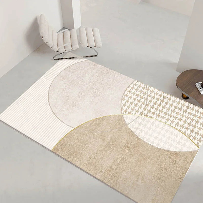 Wabi-sabi living room carpet floor mat Nordic geometric light luxury carpet full shop home room bedroom bed blanket - HOMELIVING