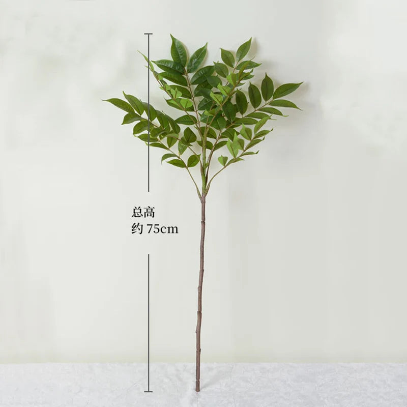 75-110cm Large Artificial Tropical Plants Indoor Fake Palm Tree Branch Plastic Faux Plants Leaves for Garden Living Room Decor - HOMELIVING