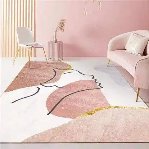 Pink Girl Modern Carpet for Living Room Home Decoration Children Large Area Rug Non Slip Carpet - HOMELIVING