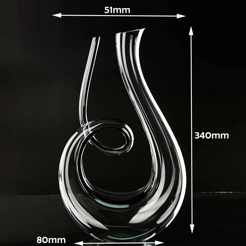 Decanter 1500ML Crystal High Grade Swan Spiral Wine Decanter Creative Wine Separator Champagne Wine Bottle For Family Bar - HOMELIVING