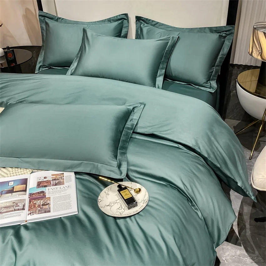Luxury Bedding Set 100% Egyptian Cotton Duvet Cover Pillowcase Ru Europe Double Queen King Size Bed Linen Soft Bed Sheet Sets - HOMELIVING