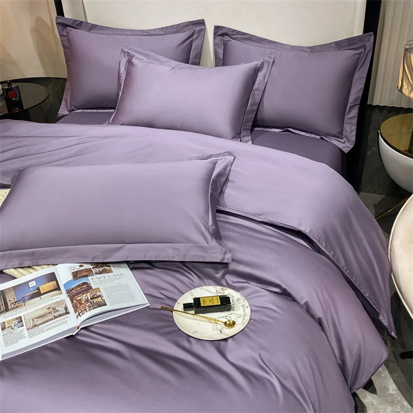 Luxury Bedding Set 100% Egyptian Cotton Duvet Cover Pillowcase Ru Europe Double Queen King Size Bed Linen Soft Bed Sheet Sets - HOMELIVING