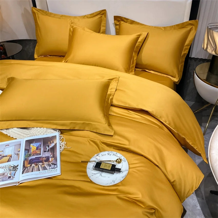 Luxury Bedding Set 100% Egyptian Cotton Duvet Cover Pillowcase Ru Europe Double Queen King Size Bed Linen Soft Bed Sheet Sets - HOMELIVING