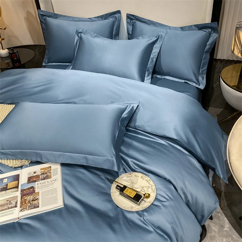 Luxury Bedding Set 100% Egyptian Cotton Duvet Cover Pillowcase Ru Europe Double Queen King Size Bed Linen Soft Bed Sheet Sets - HOMELIVING