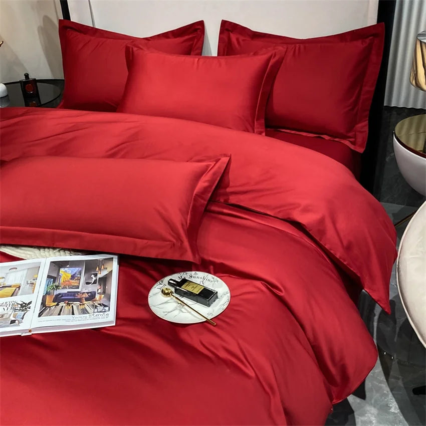 Luxury Bedding Set 100% Egyptian Cotton Duvet Cover Pillowcase Ru Europe Double Queen King Size Bed Linen Soft Bed Sheet Sets - HOMELIVING