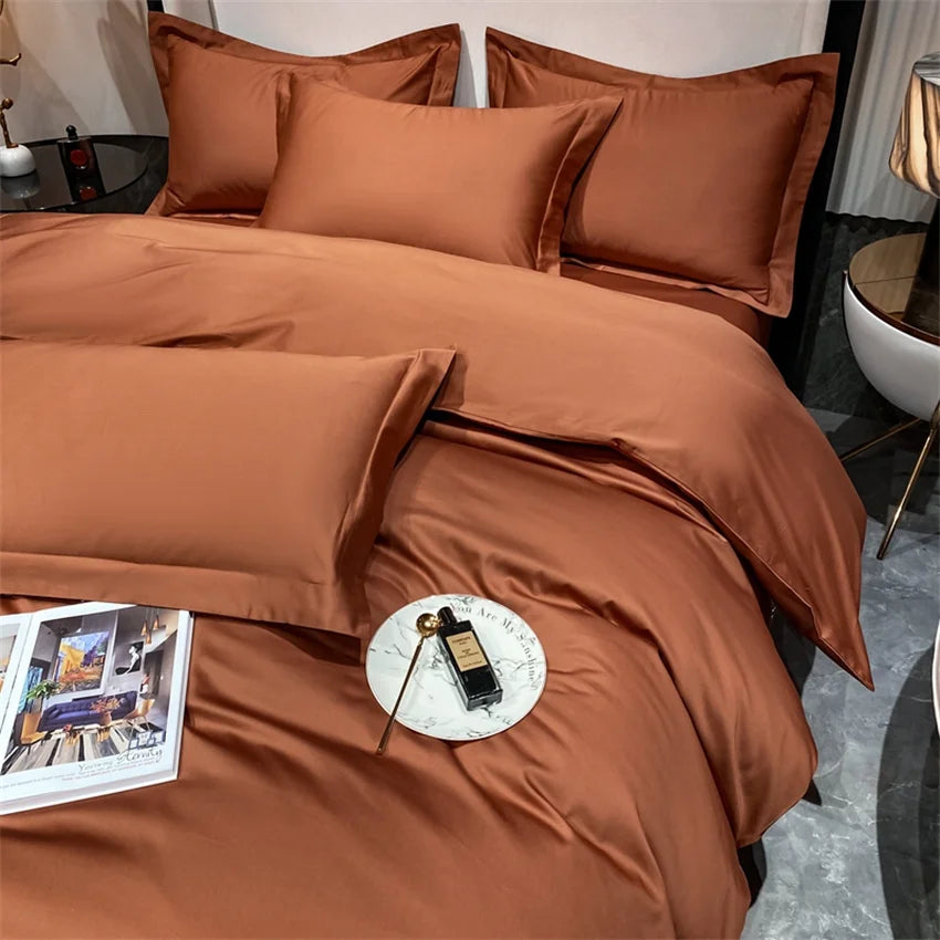 Luxury Bedding Set 100% Egyptian Cotton Duvet Cover Pillowcase Ru Europe Double Queen King Size Bed Linen Soft Bed Sheet Sets - HOMELIVING