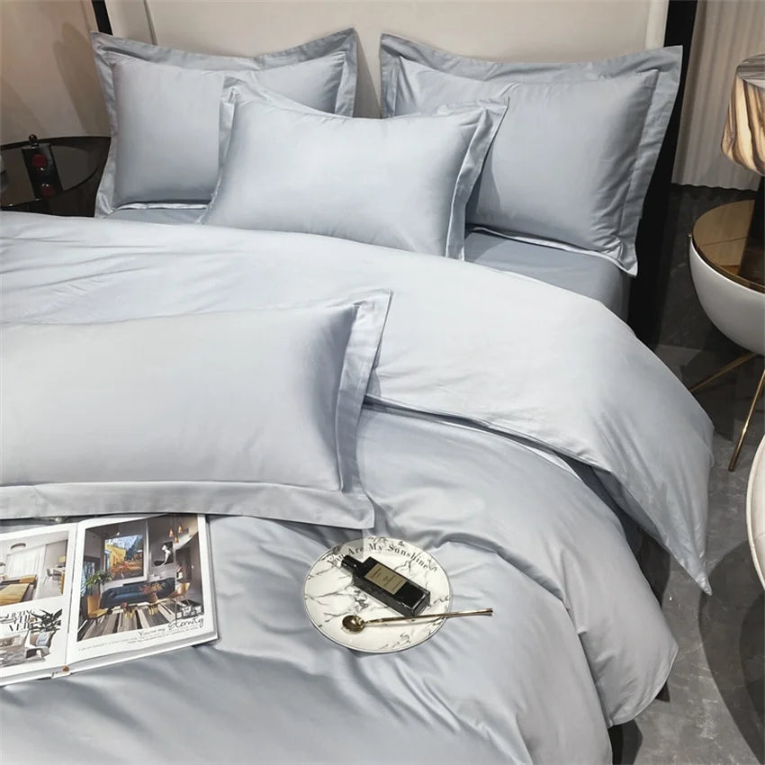 Luxury Bedding Set 100% Egyptian Cotton Duvet Cover Pillowcase Ru Europe Double Queen King Size Bed Linen Soft Bed Sheet Sets - HOMELIVING