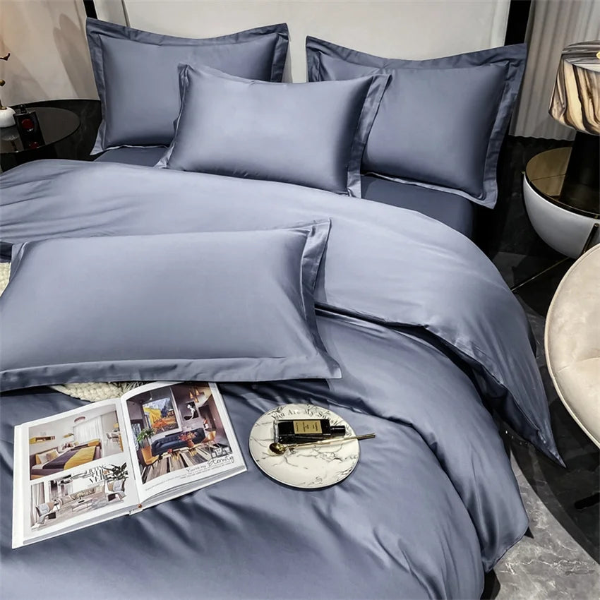 Luxury Bedding Set 100% Egyptian Cotton Duvet Cover Pillowcase Ru Europe Double Queen King Size Bed Linen Soft Bed Sheet Sets - HOMELIVING