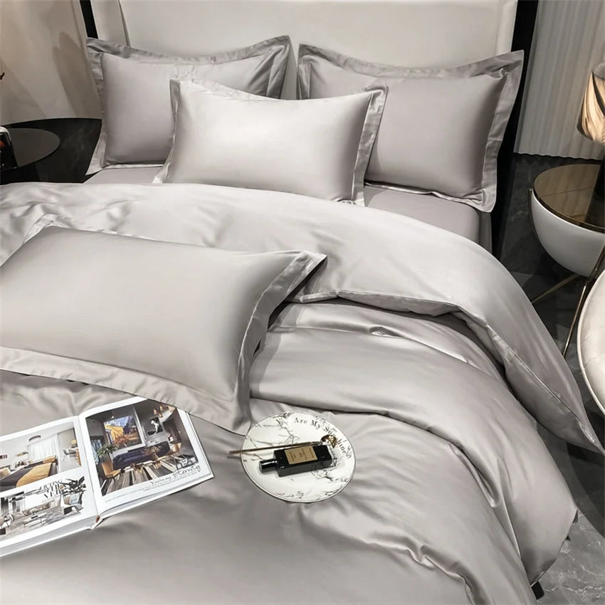 Luxury Bedding Set 100% Egyptian Cotton Duvet Cover Pillowcase Ru Europe Double Queen King Size Bed Linen Soft Bed Sheet Sets - HOMELIVING