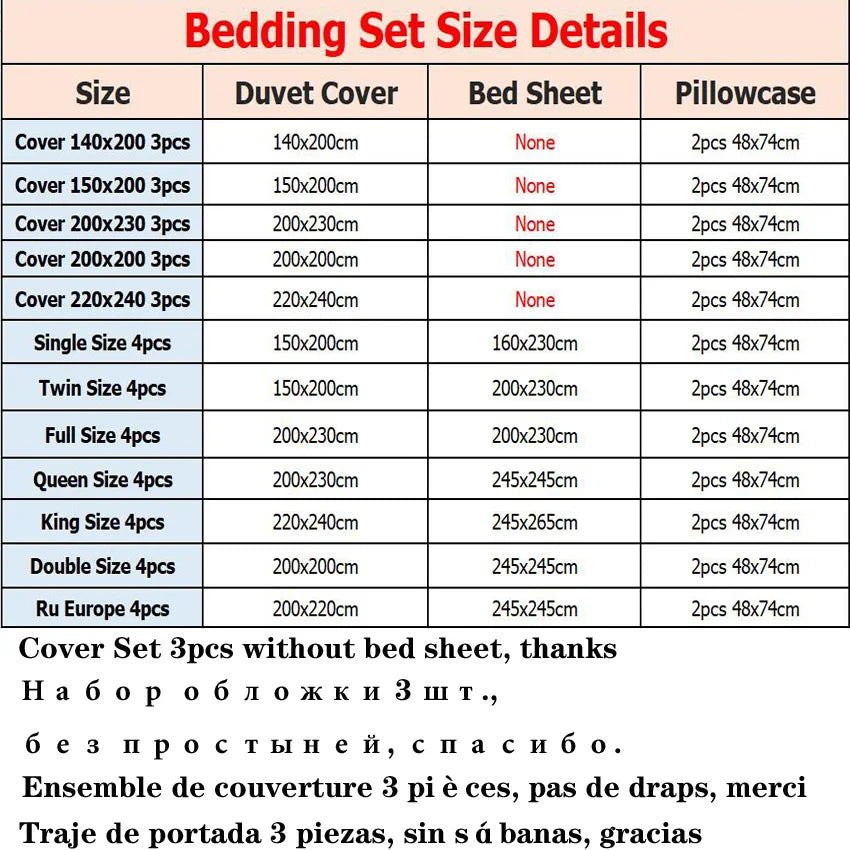 Luxury Bedding Set 100% Egyptian Cotton Duvet Cover Pillowcase Ru Europe Double Queen King Size Bed Linen Soft Bed Sheet Sets - HOMELIVING