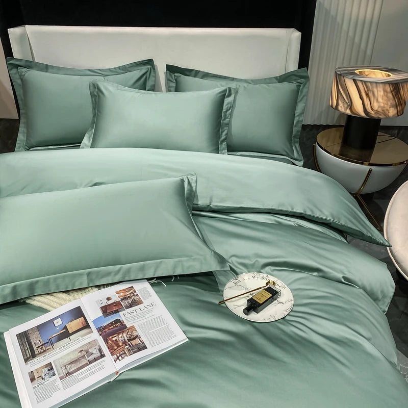 Luxury Bedding Set 100% Egyptian Cotton Duvet Cover Pillowcase Ru Europe Double Queen King Size Bed Linen Soft Bed Sheet Sets - HOMELIVING