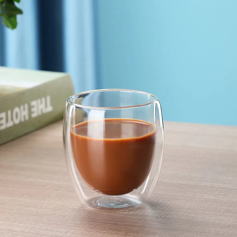 Double Wall Glass Mug - HOMELIVING