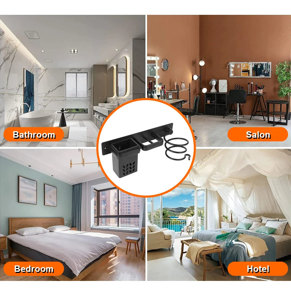 Hair Dryer Holder Wall Mounted Rack - HOMELIVING