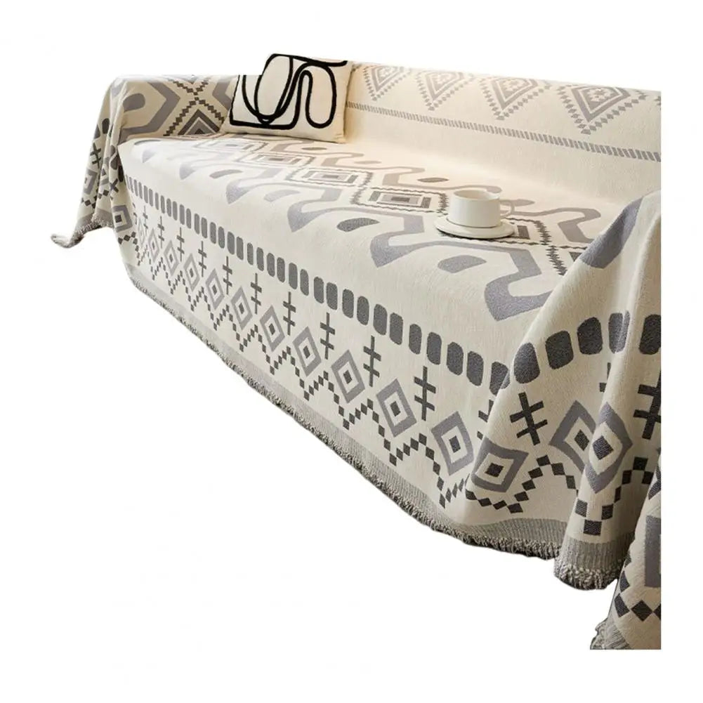 Sofa Blanket Bohemian Style Chenille Loveseat Futon Cover Anti-Shrink Prevent Cat Clawing Couch Protection Decoration Cover - HOMELIVING