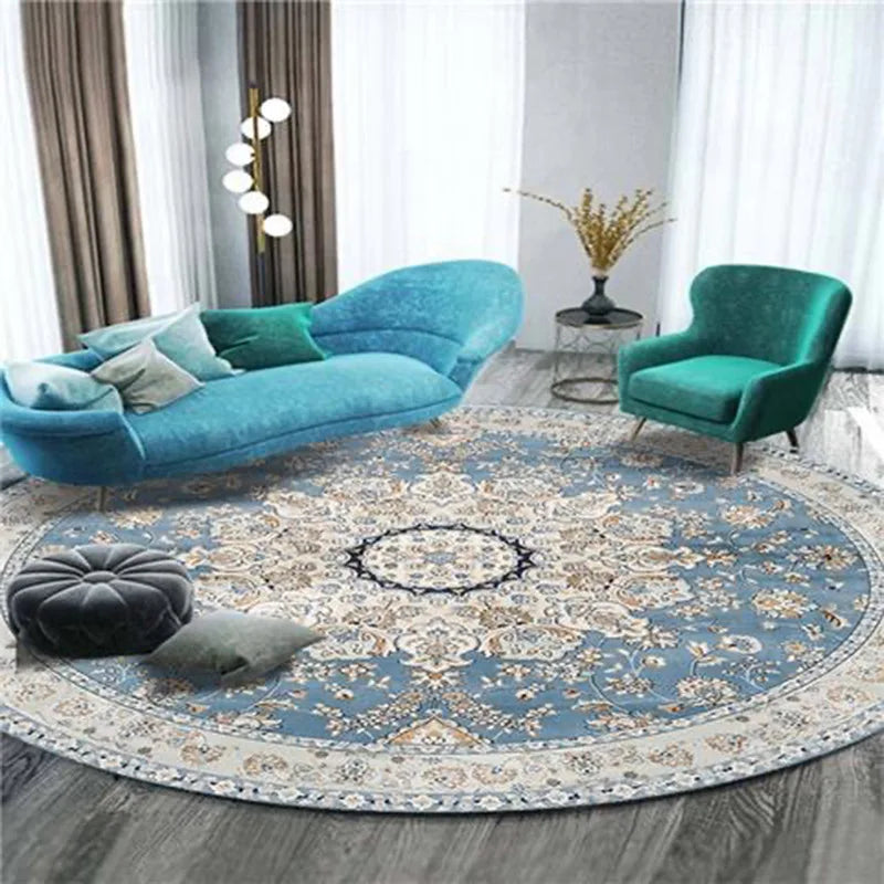 Moroccan Style Living Room Decoration Round Carpet Large Area Rugs for Bedroom Home Rocking Chair Floor Mat Washable Lounge Rug - HOMELIVING
