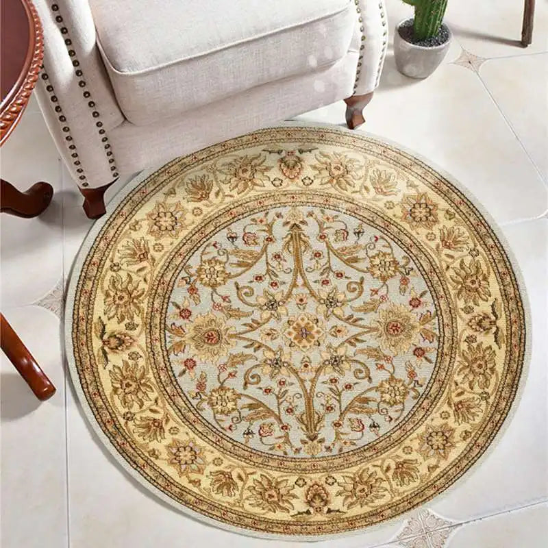 Moroccan Style Living Room Decoration Round Carpet Large Area Rugs for Bedroom Home Rocking Chair Floor Mat Washable Lounge Rug - HOMELIVING