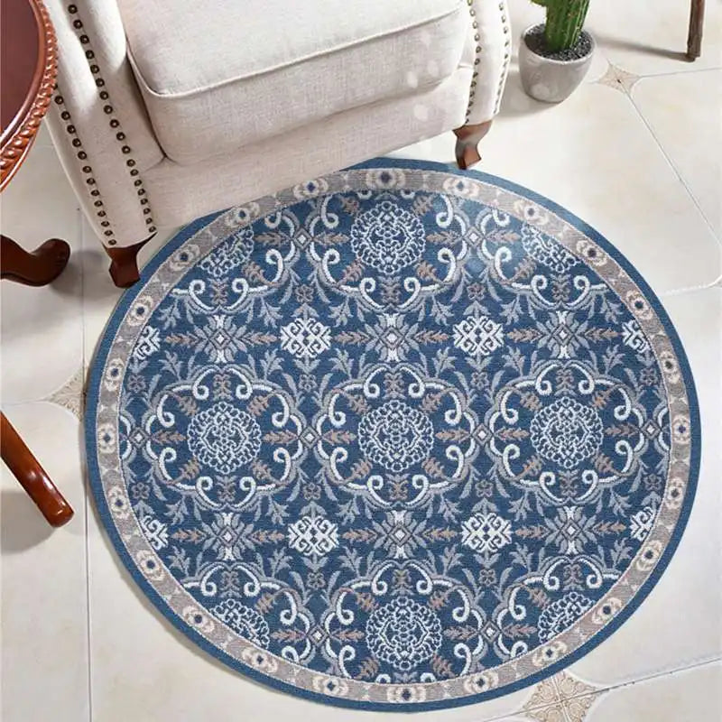 Moroccan Style Living Room Decoration Round Carpet Large Area Rugs for Bedroom Home Rocking Chair Floor Mat Washable Lounge Rug - HOMELIVING