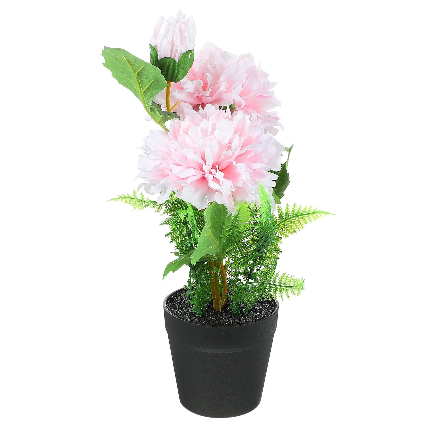 Simulated Peony Bonsai Plant Artificial Pp Silk Cloth Faux Potted Plants in Small Decor - HOMELIVING