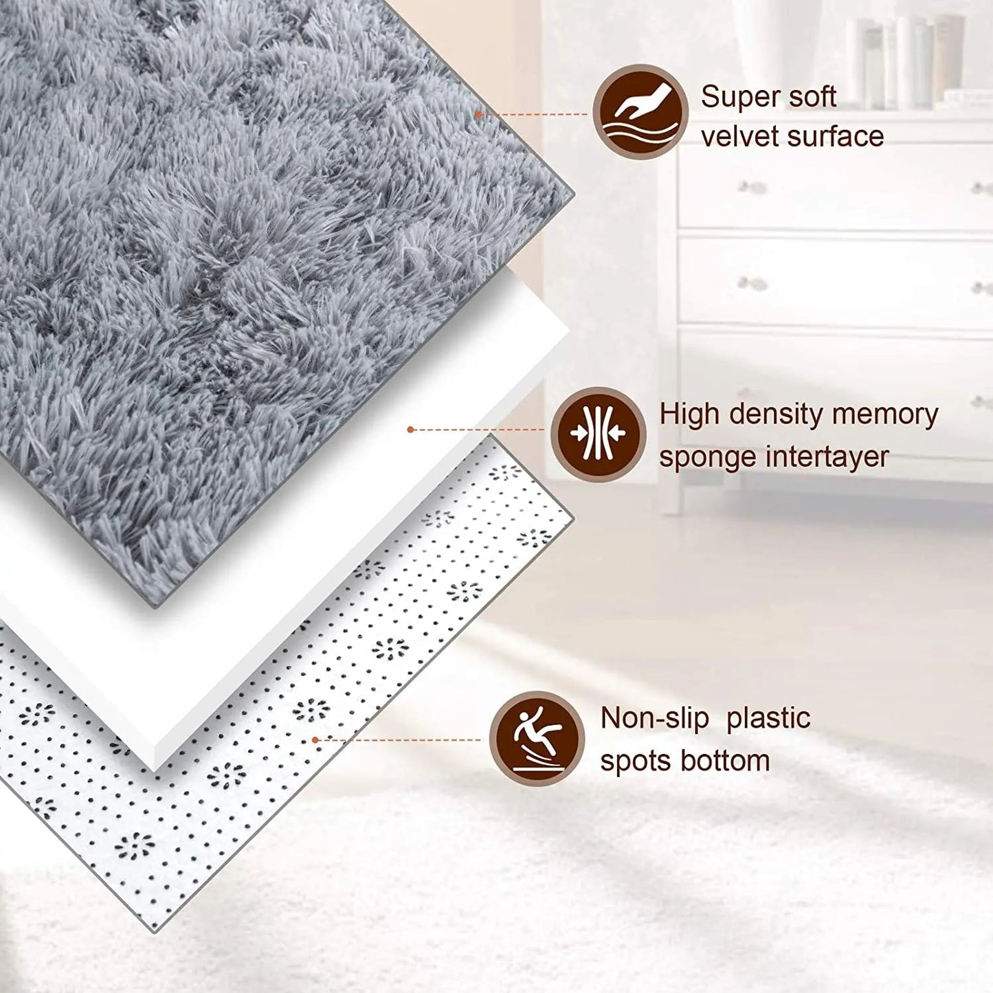 Plush Carpets Fluffy Ultra Soft Indoor Modern Area Rugs Living Room Play Mats For Children Bedroom Home Decor Nursery Rug - HOMELIVING