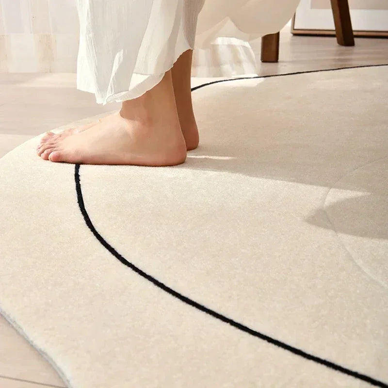 INS Irregular Carpet Bedroom Bedside Rug Simple Lines Large Area Rugs for Living Room Non-Slip Floor Playmat Home Carpets 러그 카페트 - HOMELIVING