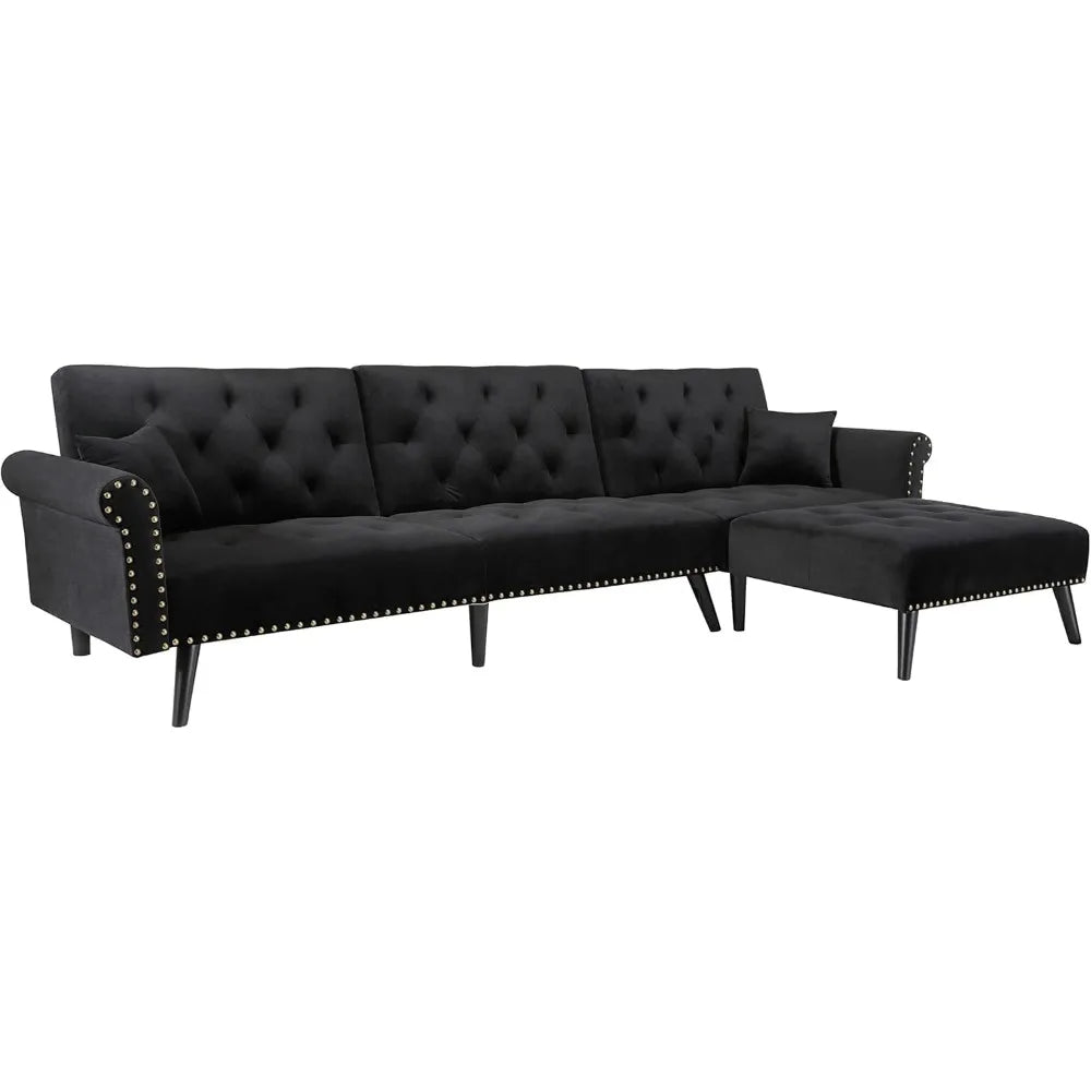 Living Room Sofas with Storage Ottoman, 2 Cup Holder, Extra Wide Chaise Lounge, 4 Seats L-Shaped PU Leather Modular Sofas - HOMELIVING
