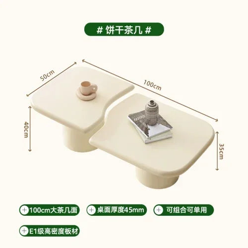 Irregular Unique Coffee Table Small Designer Nordic Modern Side Table Minimalist White Stolik Kawowy Accessories For Living Room - HOMELIVING