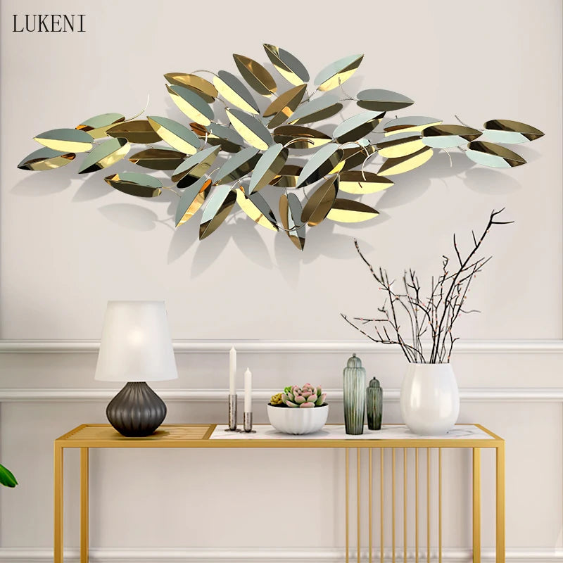Pendant Living Room Sofa Background Wall Pendant Interior Decoration Metal Light Luxury Entrance Wrought Iron Wall Decoration - HOMELIVING