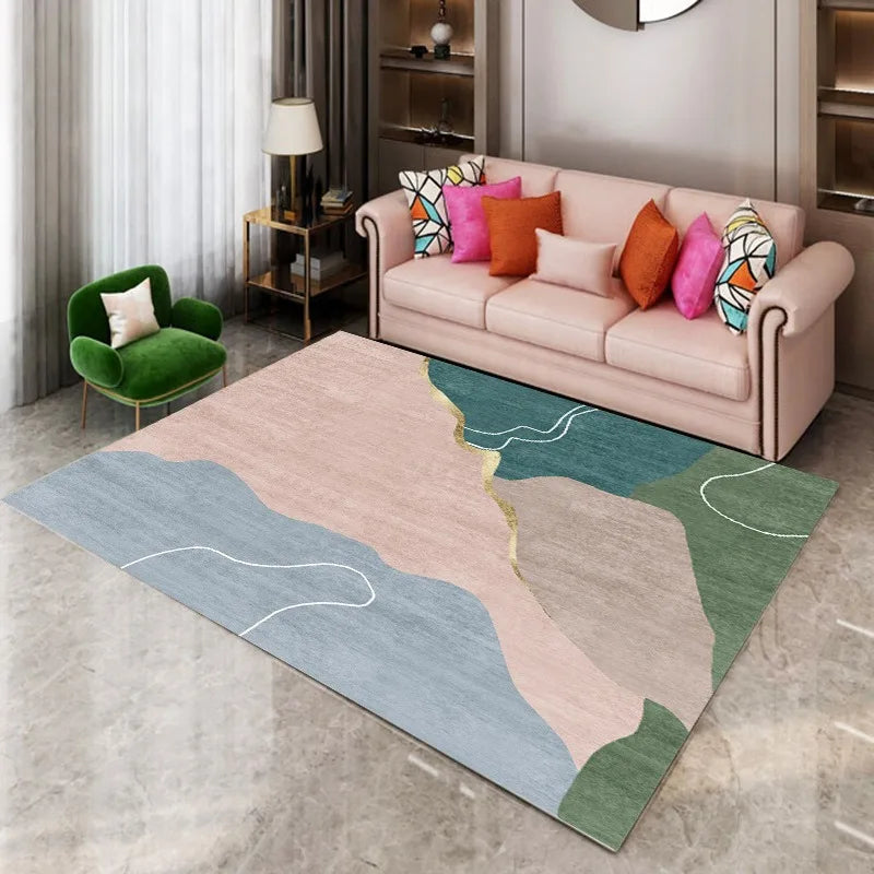 Feather Large Carpet Living Room Decor Mat Non-slip Doormats Bathroom Kitchen Foot Pad Washable Rugs for Home Bedroom Bedside - HOMELIVING