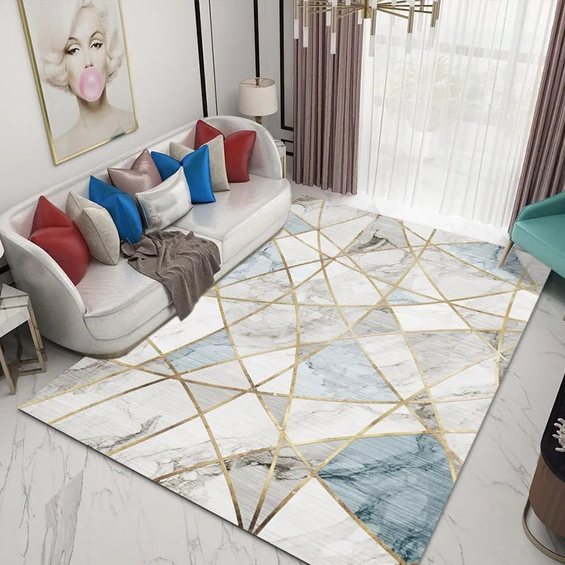 Feather Large Carpet Living Room Decor Mat Non-slip Doormats Bathroom Kitchen Foot Pad Washable Rugs for Home Bedroom Bedside - HOMELIVING