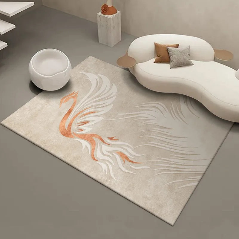 Feather Large Carpet Living Room Decor Mat Non-slip Doormats Bathroom Kitchen Foot Pad Washable Rugs for Home Bedroom Bedside - HOMELIVING