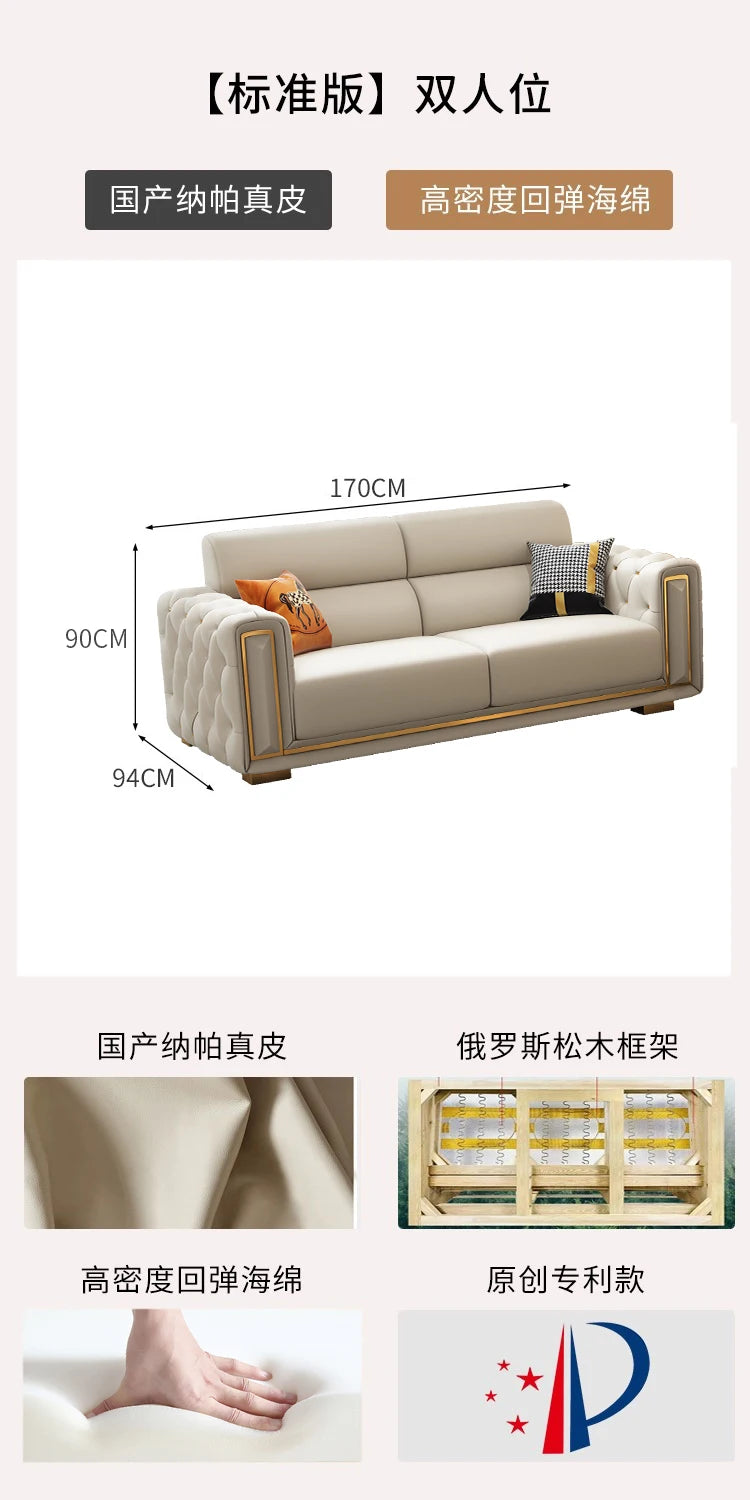 Cloud Leather Living Room Sofas Large Luxury Puffs Japanese Sectional Living Room Sofas Modern Muebles Para Hogar Furniture - HOMELIVING