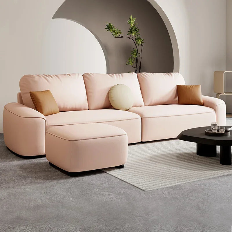 Puffs Lounge Living Room Sofas Leather Comfortable Small Lazy Living Room Sofas Cloud Divani Da Soggiorno Patio Furniture - HOMELIVING