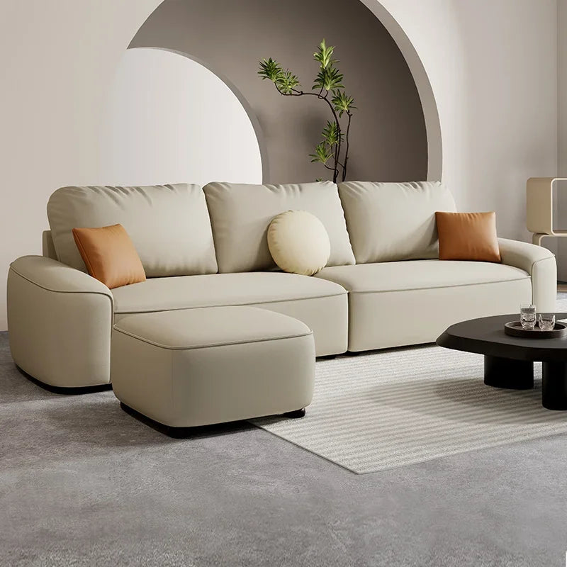 Puffs Lounge Living Room Sofas Leather Comfortable Small Lazy Living Room Sofas Cloud Divani Da Soggiorno Patio Furniture - HOMELIVING