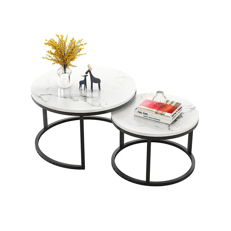 London Marble Coffee Table Set - HOMELIVING