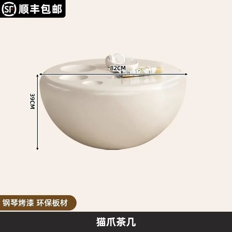 Modern Storage Coffee Table Set Designer Aesthetic Simple Small Side Table Round Small Mesa Auxiliar Accessories For Living Room - HOMELIVING