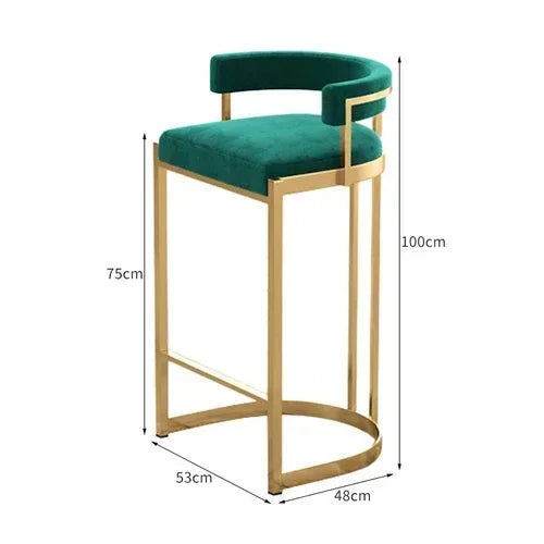 Accent Modern Office Bar Chairs Designer Make Up Counter Nordic High Counter Bar Chairs Outdoor Banqueta Bar Furniture BY-104 - HOMELIVING