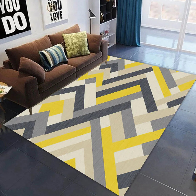 Modern Abstract Geometric Pattern Non-slip Floor Mat