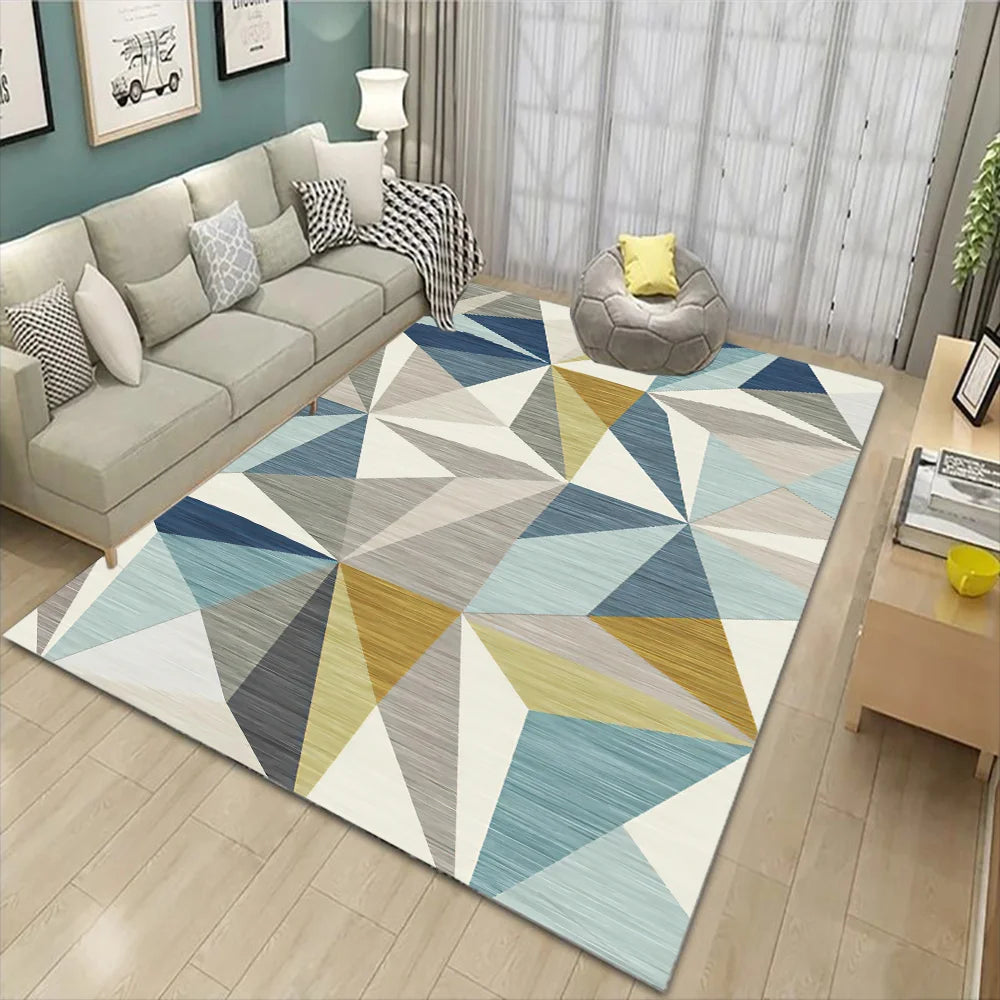 Modern Abstract Geometric Pattern Non-slip Floor Mat