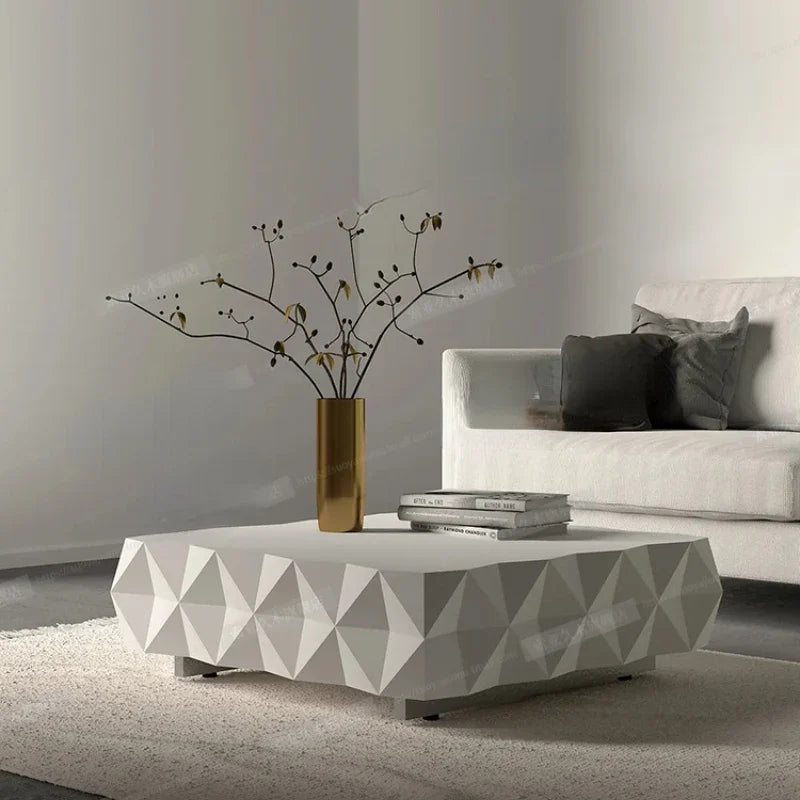 Luxury Modern Living Room Simple Modern Italian Minimalist Stainless Steel High-Grade Designer Coffee Table - HOMELIVING